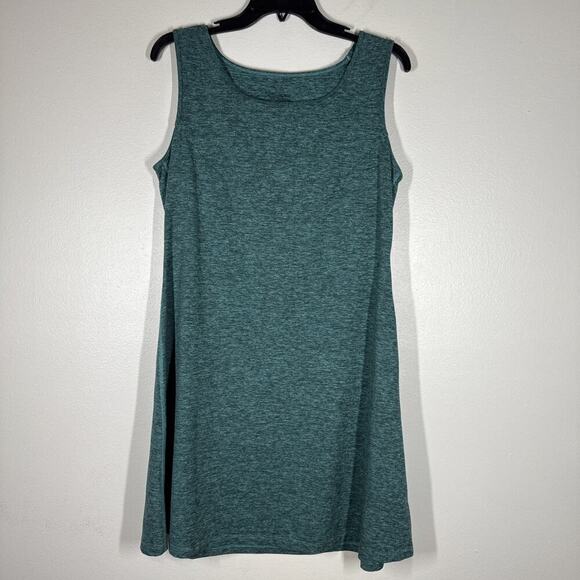 Patagonia Dress Womens Large Green Heather Sleeveless Tank Seabrook Stretchy - Picture 1 of 9